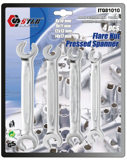 Набор разрезных ключей 4 пр ( 8X10, 9X11, 12X13, 14X17 мм)