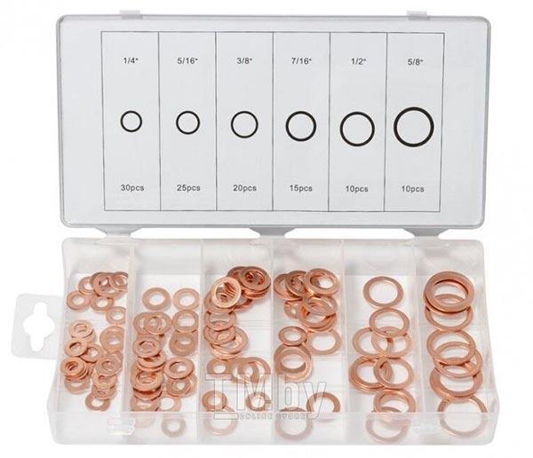 Набор медных шайб 110 пр., дюймовые STAB Premium