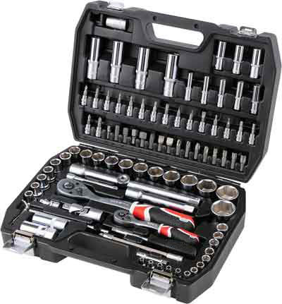 Набор торцевых головок 1/4" и 1/2" 94 предмета Mолния