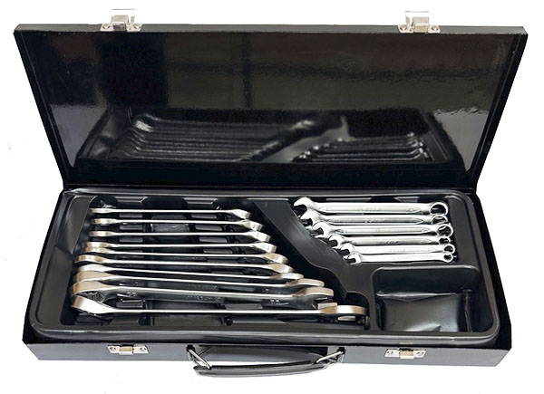 Набор комбинированных ключей в металлическом кейсе 16 пр (6,7,8,10,11,12,13,14,15,16,17,18,19,21,22,24 мм) STAB PREMIUM